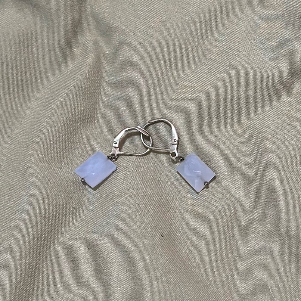 Blue gem earrings